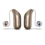 Oticon_Intent_miniRITE_H1-2024_Binaural_C094Terracotta_LEDgreen_Speaker60_OpenBassDome_500pctSize
